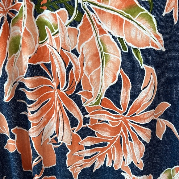 Attitudes Hawaiian floral pattern long maxi dress women size 1XP NWT - Picture 5 of 7